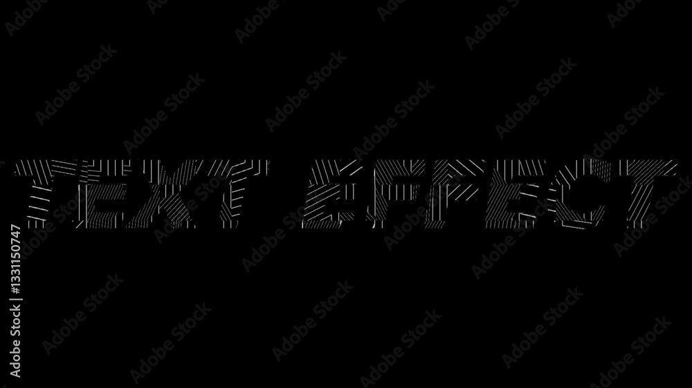 Fototapete 3d rendering text with screen effects of technological failures. vector editable text effect templat