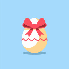 Colorful Easter Egg Tied with a Festive Bow