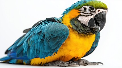 Fototapeta premium Close-up of blue and yellow parrot