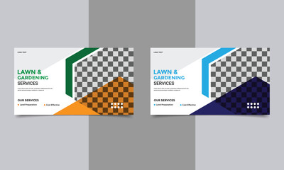 lawn and garden web banner design.