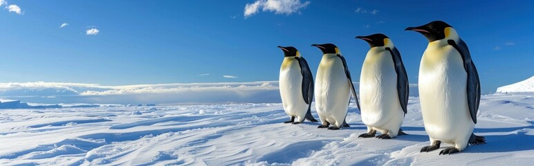 Obraz premium Emperor Penguins on the Antarctic Ice