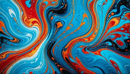Obraz premium Mesmerizing color swirl dynamic harmony