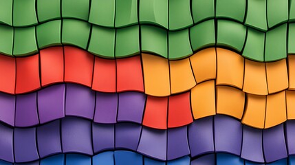 Obraz premium Colorful abstract waving tile texture background, potentially for graphic design and website decor