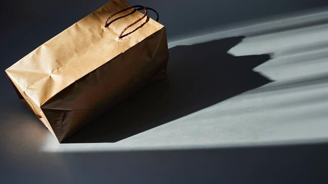 Brown Paper Shopping Bag in Sunlight