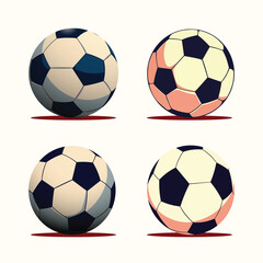 Realistic football vector illustration featuring a classic black and white soccer ball. Perfect for sports designs, championships, team games, and athletic competition graphics.