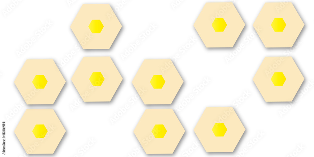 Fototapete abstract colorful digital technology hexagon shapes medical technology abstract texture background