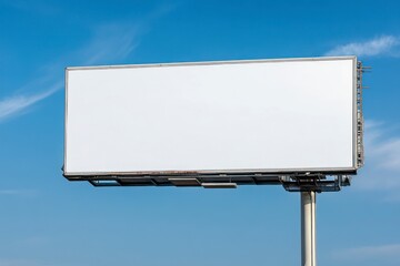Obraz premium Blank Billboard Against Blue Sky Ready for Advertising Campaign Message