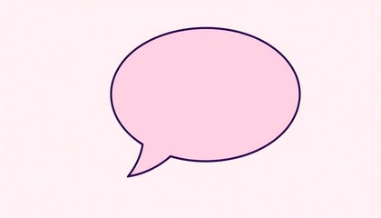Fototapeta premium Speech Bubble A Vibrant Pink Hue A Classic Rounded Shape
