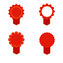 Set of Promotional Badges and Labels in Flat Design