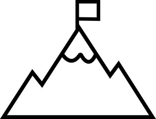 Mountain icon . mountains of various shapes, Hills vector graphic design elements, Rocky peaks. Mountains ranges. template with luxury concept, icons, emblem, isolated on transparent background,