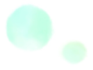 淡い緑色の水彩テクスチャの円・水玉・丸