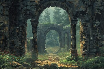 Fototapeta premium Ruins of a Forgotten Temple