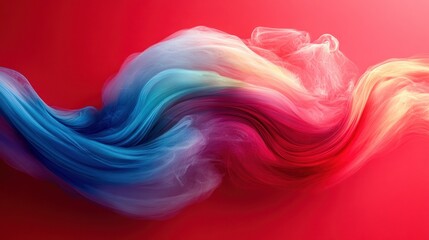 Obraz premium Abstract flowing fabrics in vibrant colors