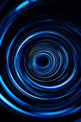 Obraz premium Mystical Blue Abstract Tunnel Background