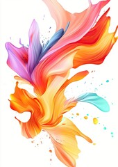 Obraz premium Colorful vector splash of paint on a white background