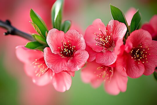 Pink blossoms bloom outdoors spring