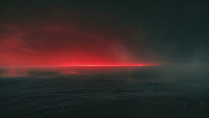 Mysterious Red Glow on a Black Horizon