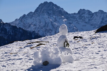 Bałwanek przed Gerlachem, widok z Rusinowej polany, Tatry © Maksymilian
