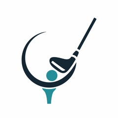 Clean and Professional Golf Equipment Illustration.