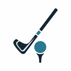 Clean and Professional Golf Equipment Illustration.