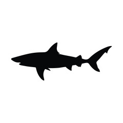 shark fish silhouette vector illustration