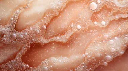Obraz premium Oil Bubbles on Glass Surfaces Water droplets and oil bubbles interacting on a glass surface, creating a dynamic and mesmerizing visual effect.