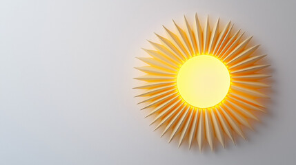 Minimalist boho sun design with gradient tones, evoking serene natural harmony.