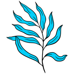 Line Art Leaves Design Illustration