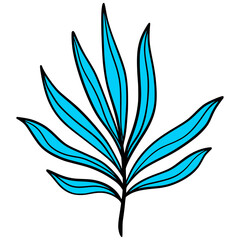 Line Art Leaves Design Illustration