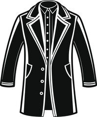 Naklejka premium vector illustration of a black jacket