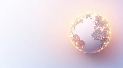 Global Network Connections Rotating globe with digital lines and data points, visualizing internet traffic, social media connections, and global communication networks.