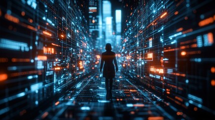 Digital city walkway