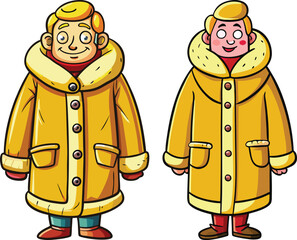 vector illustration of a man in a jacket