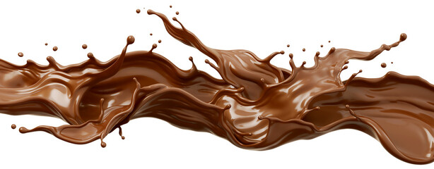 milk chocolate splash isolated