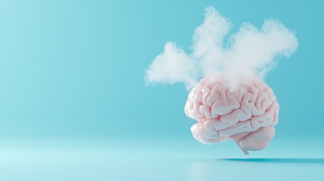 Brain with Emotions Angry brain with furrowed brows and clenched fists, emitting steam from its ears, representing frustration and rage.