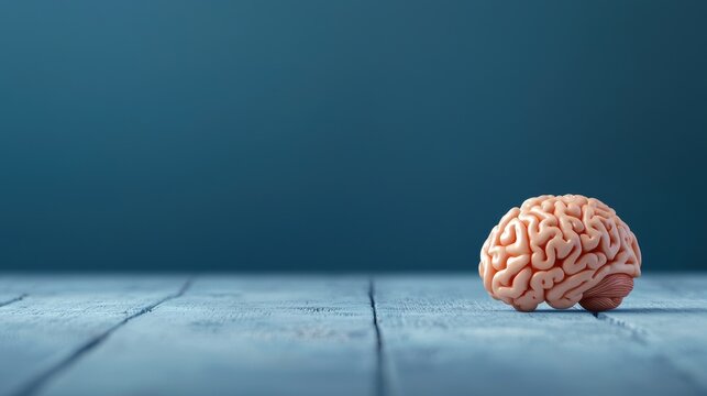 Brain with Emotions Stressed brain with furrowed brows and worried expression, representing anxiety and mental pressure.