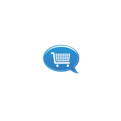 E-commerce icon glassy logo design 