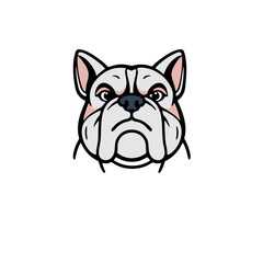 Bold and Strong Bulldog Vector Emblem