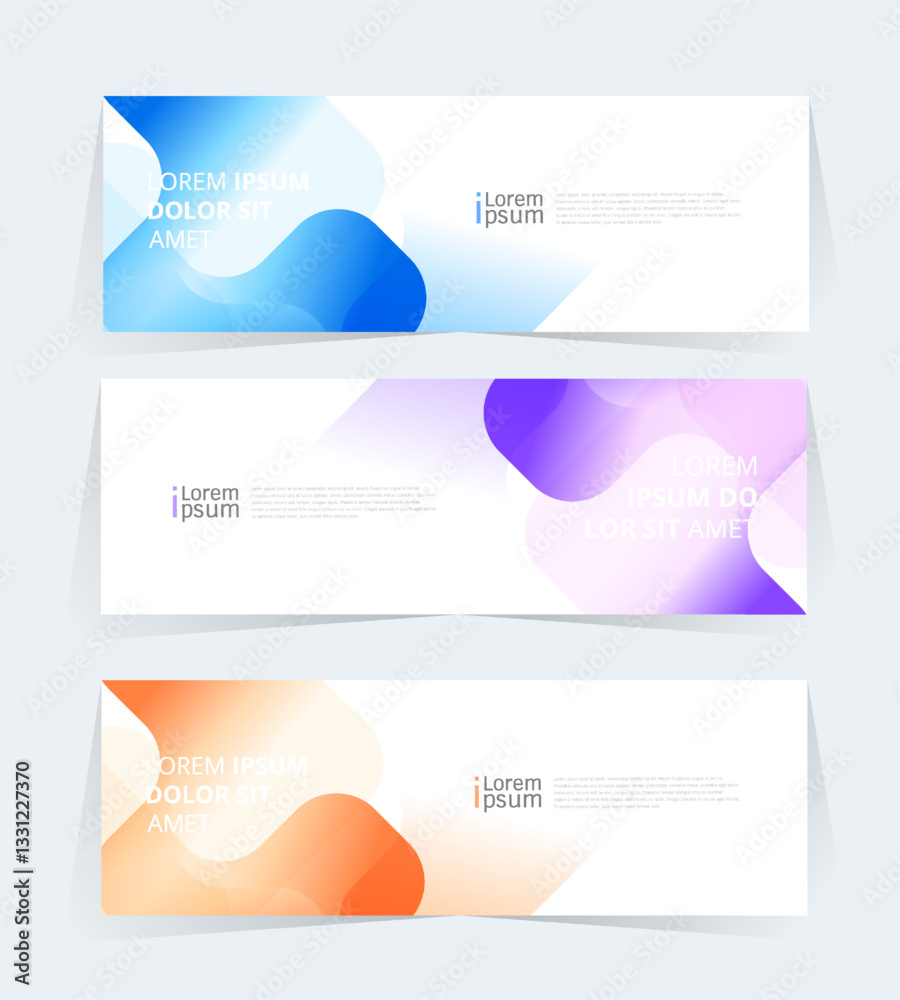 Wall mural geometric banner design with vector presentation template.