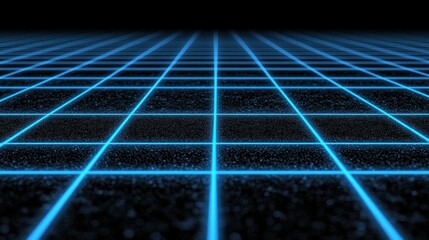 Neon grid Futuristic, abstract pattern with bright blue glowing lines