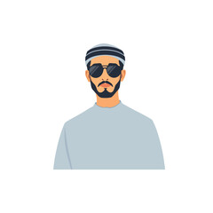 Muslim Man in Traditional Outfit with Sunglasses