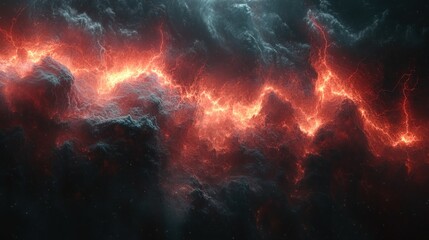 Fototapeta premium Fiery cosmic storm