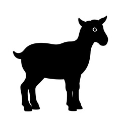  goat  vector art design silhouette white background 