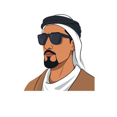 Muslim Man in Traditional Outfit with Sunglasses