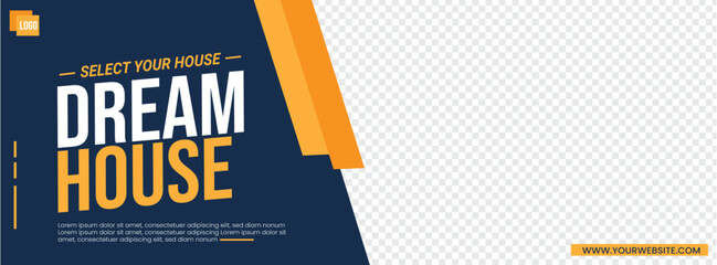 Free vector modern business banner cover page template fully editable