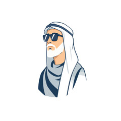 Muslim Man in Traditional Outfit with Sunglasses