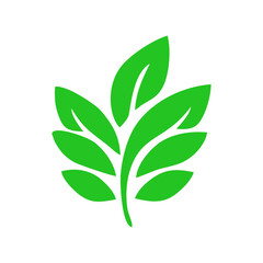 "Minimalist Leaf Icons for Nature and Organic Branding