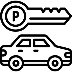 valet parking car icon