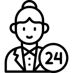 24 hours receptionist icon