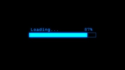 Loading progress bar illustration. Downloading, Upload symbol.